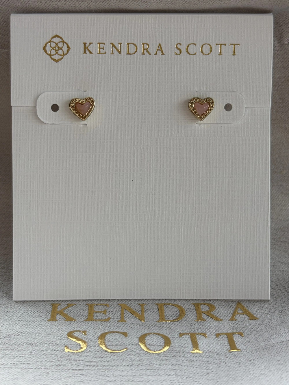 Kendra Scot Pink Heart Earrings
